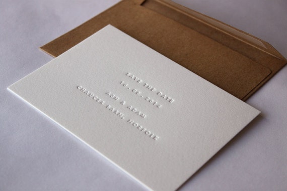 Sample / Inkless Save the Date Cards