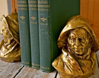 Brass Old Salt New England Gloucester Fishermen bookends
