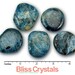 1 Large BLUE APATITE Palm Stone Tumbled Mineral Stone Rough Motivation for Weight Loss - Healing, Metaphysical, Wicca