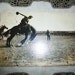 Vintage Rodeo Postcard Cowboy on Bronco in Cheyenne, Wyoming RPPC