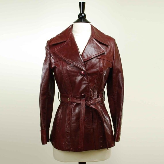 Vintage Etienne Aigner Leather Jacket // 70s Women's