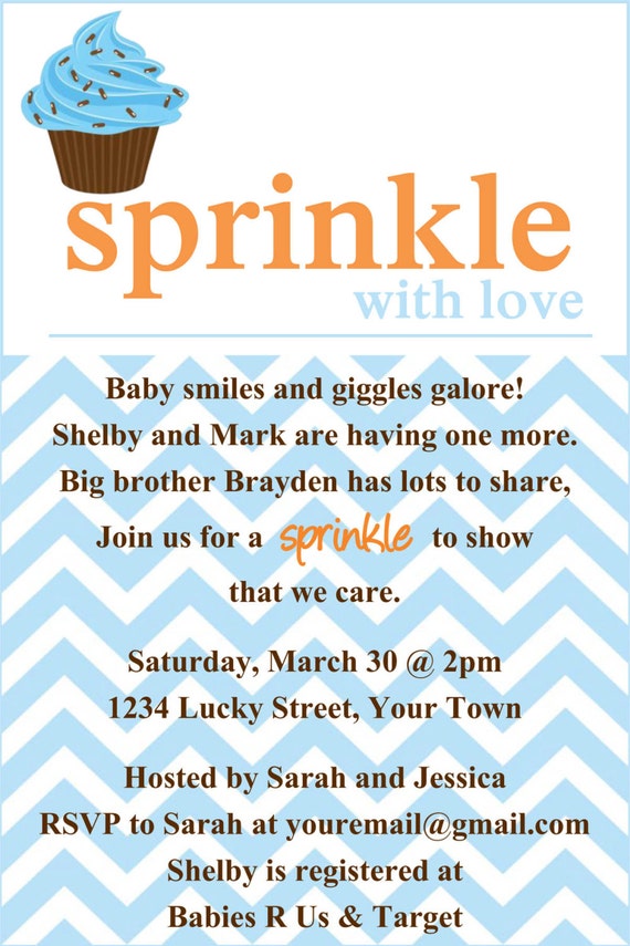 Items Similar To Sprinkle Baby Shower Invitation Template 4x6 On Etsy