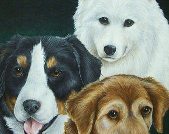 Popular items for cat dog paintings on Etsy