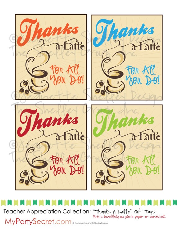 Items similar to instant download... DIY Printable Teacher Appreciation