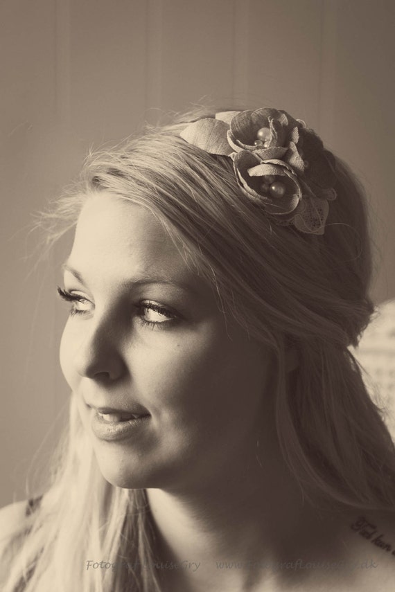 Items similar to wedding bridal flower girl headband, bridal flower