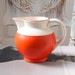 Vintage Red Ceramic Pitcher Japan - Mid Century