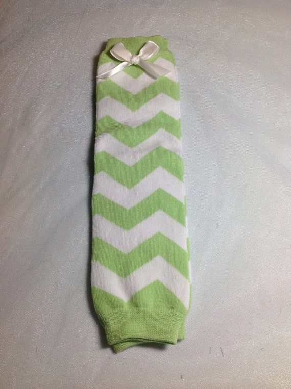 Lime Green Chevron Print Leg Warmer with a by PrincessEllasBoutiqu