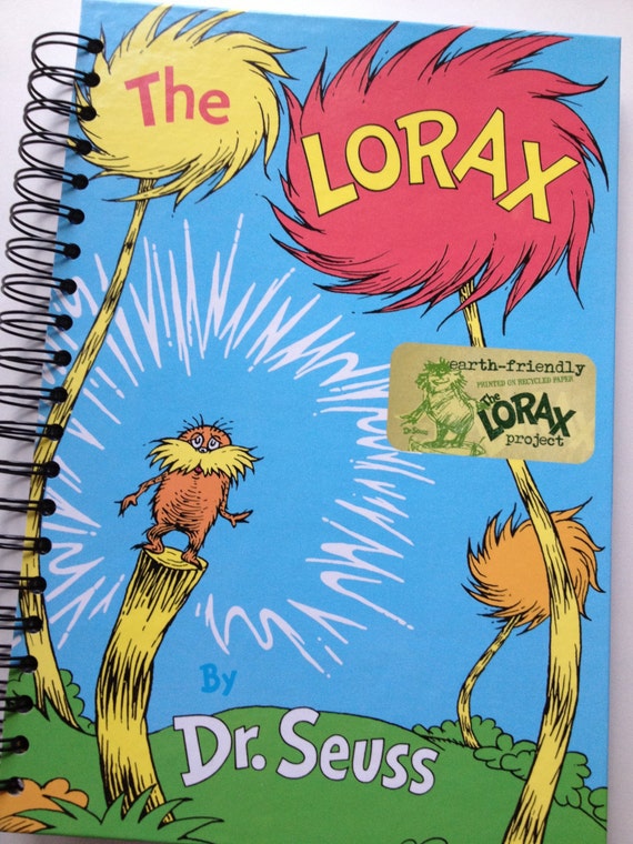 The Lorax Dr. Seuss Recycled Journal Notebook by StorybookJournals