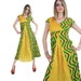 Vintage 60s mod maxi dress party hippie gypsy boho neon abstract graphic print SH110