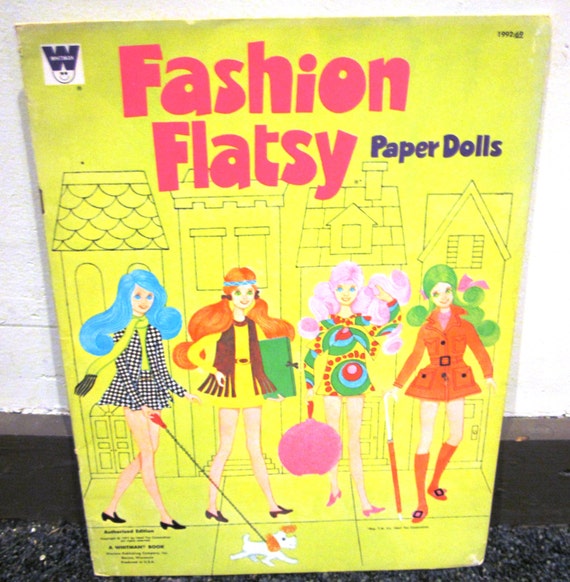 1971 Ideal Fashion Flatsy Paper Doll Book UNCUT