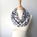 sale black & white infinity scarf , jersey circle scarf polka dot loop scarf snood neckwarmer etsyeur scarves