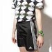 men's vintage black Adidas athletic shorts white stripes size XS