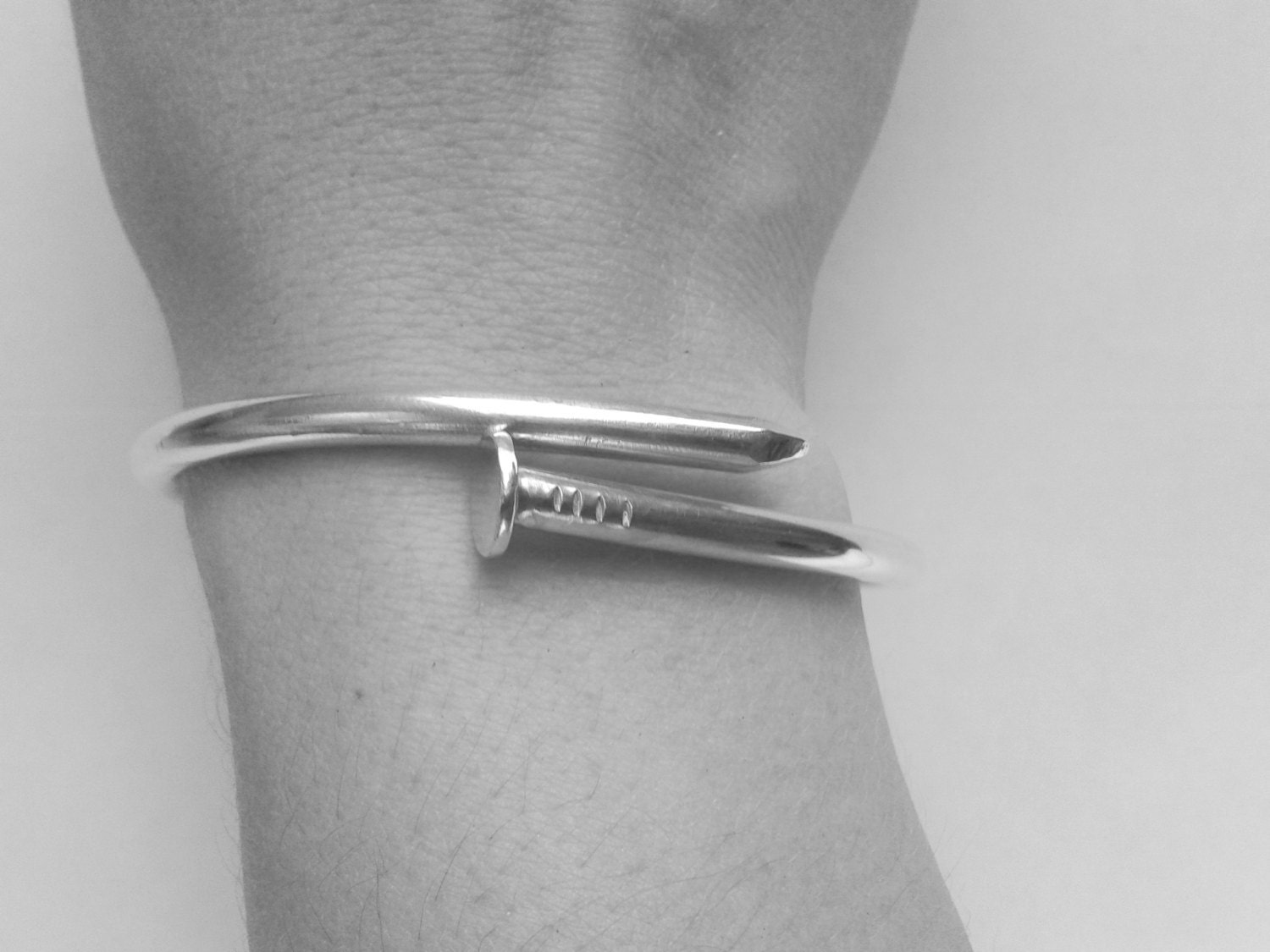 Nail Bracelet Sterling Silver Silver Nail Bracelet