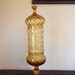 Large Vintage Amber Hand Blown Glass Apothecary Jar Circa 1960