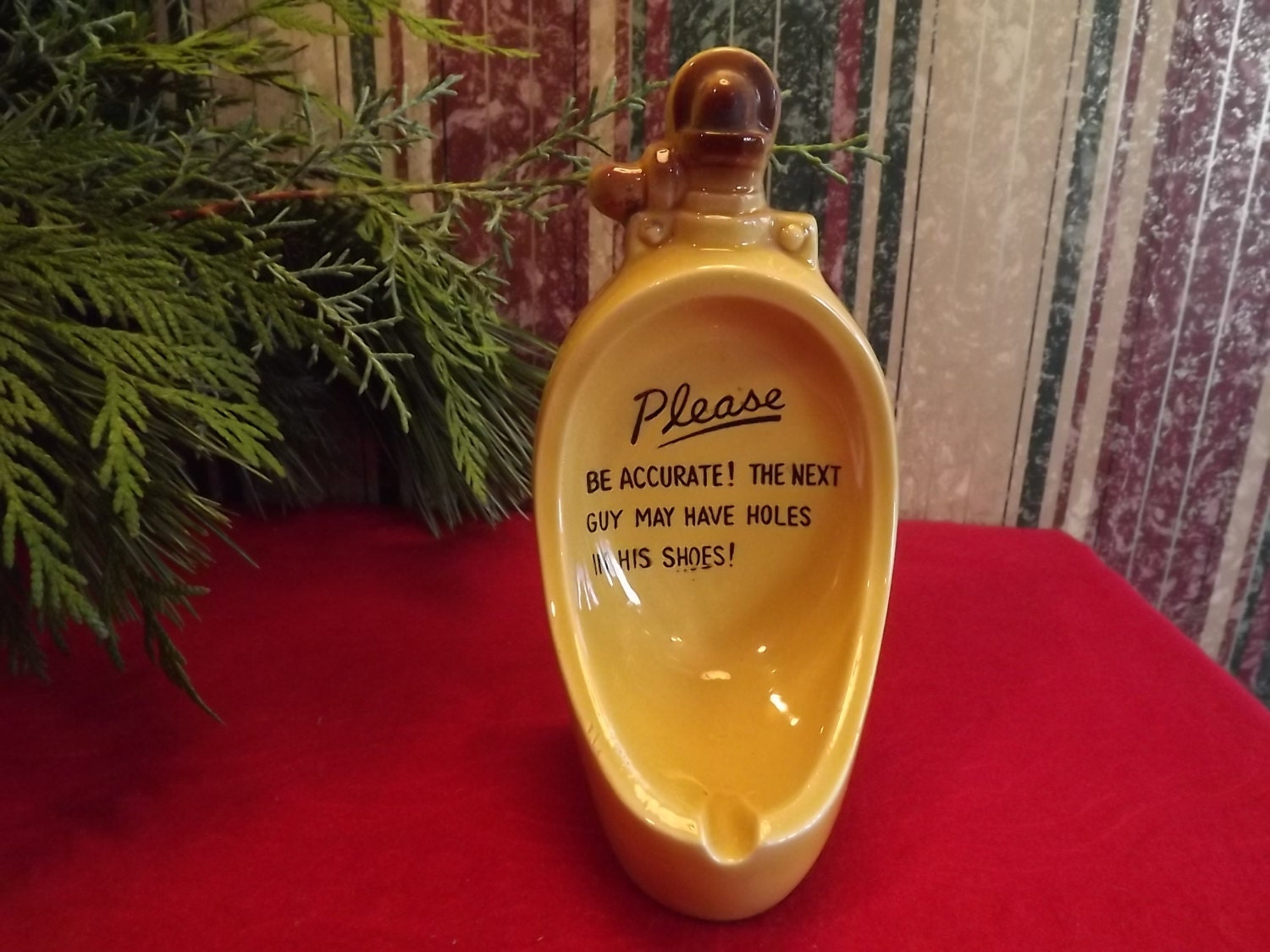 Vintage Humorous Ceramic Urinal Mancave Ashtray