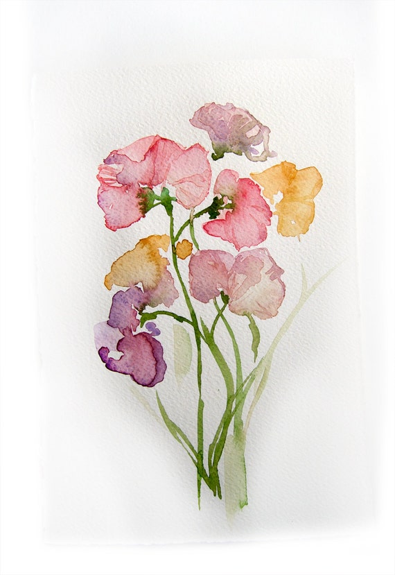 Spring Flowers Watercolor originalFlowers painting Art