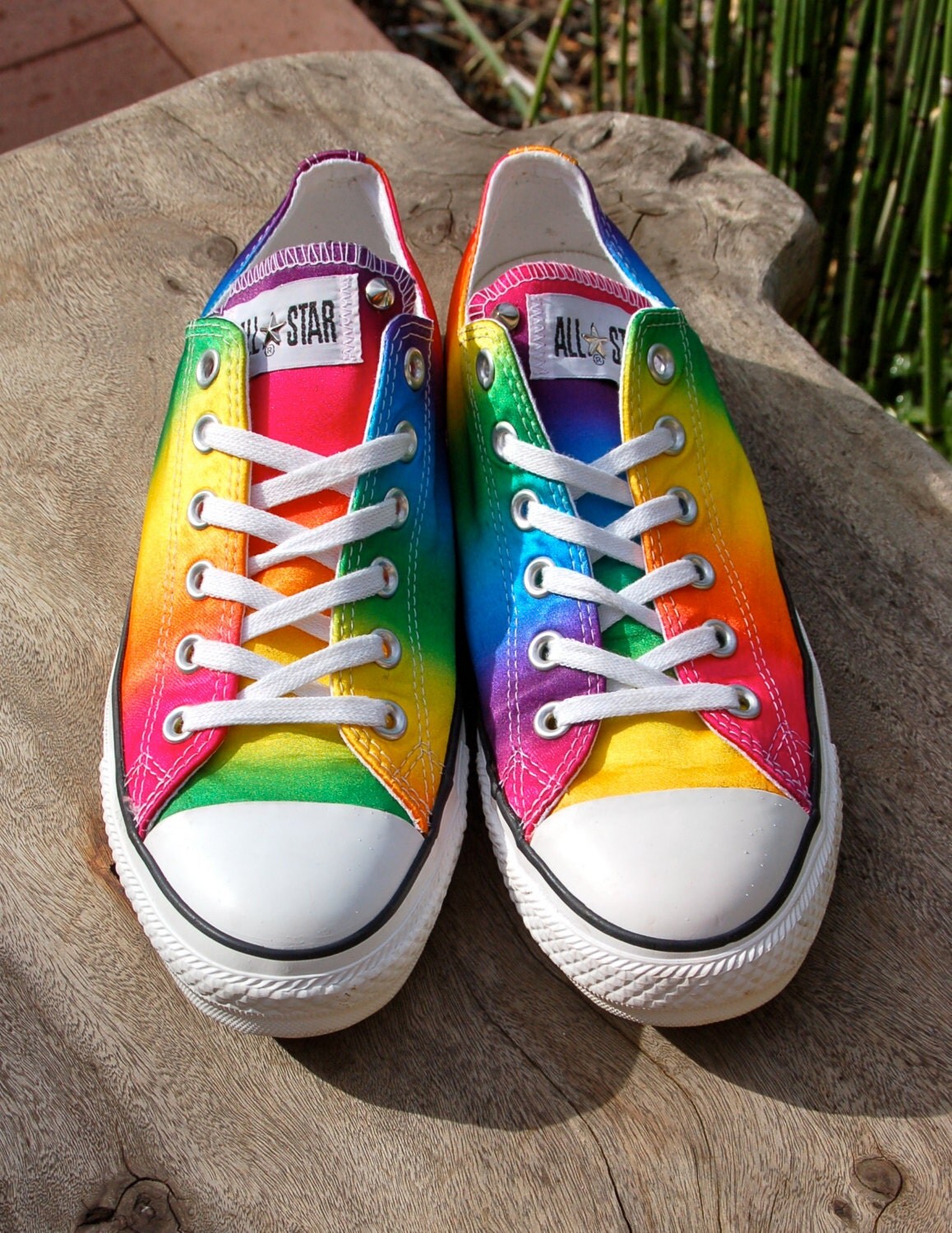 Studded Converse Rare Satin Rainbow New Listing Low Top