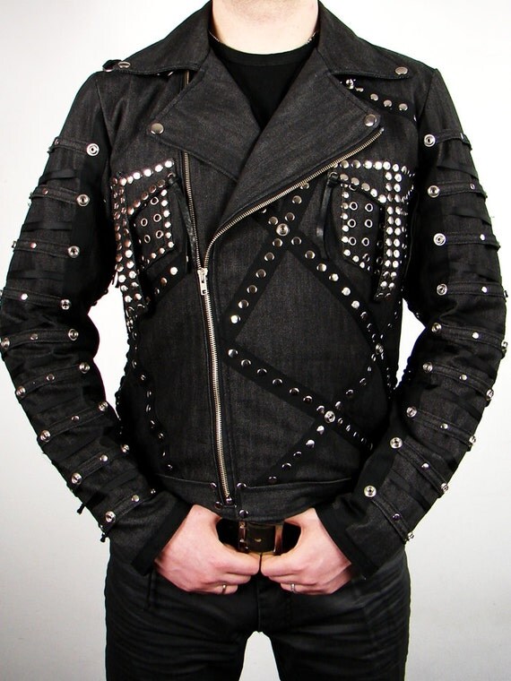 Studded Braveheart Biker Jacket Men S Studded Braveheart Biker Jacket
