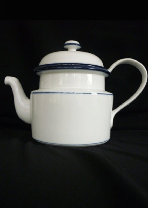 Vintage Dansk Bistro Christianshavn Blue Teapot by FleaMarketFaves