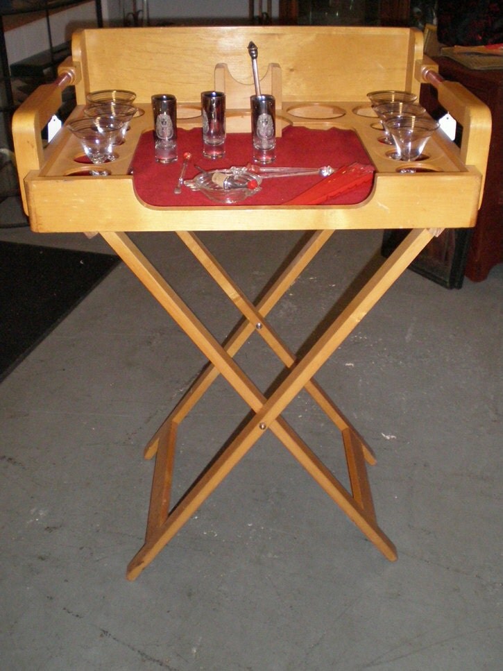 Mid Century Modern Serving Tray / MiniBar