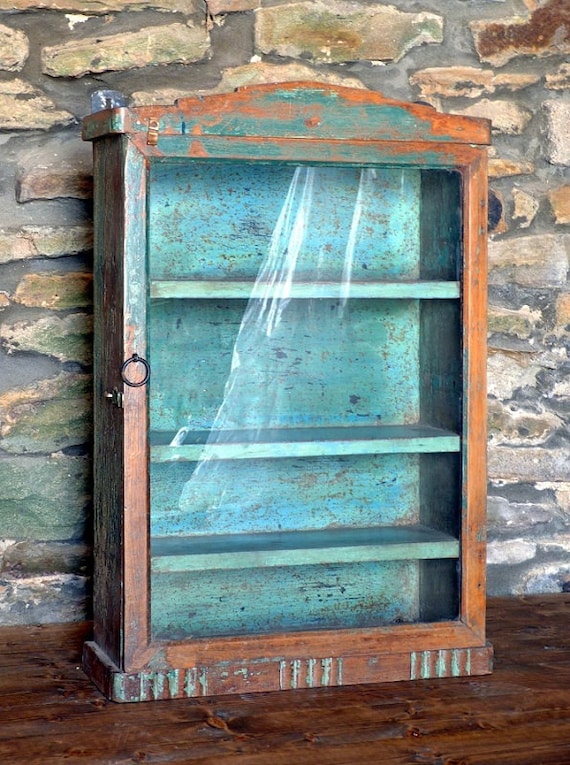 Vintage Distressed Wall Cabinet