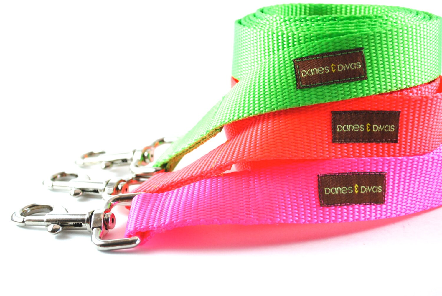 Neon Candy Dog Leashes 1/2 3/4 and 1 by DanesAndDivas on Etsy