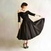 R E S E R V E D /////////////// 1950's Jaw Dropping Cocktail Dress // Ruched Off Shoulder Drop Waist with Full Skirt // Medium // 8