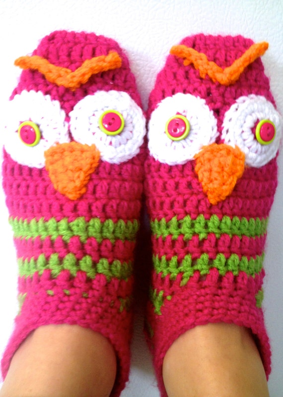 beginners for pattern crochet owl Crochet Adult File Sock PDF by Pattern Slipper Owl MFrostHR