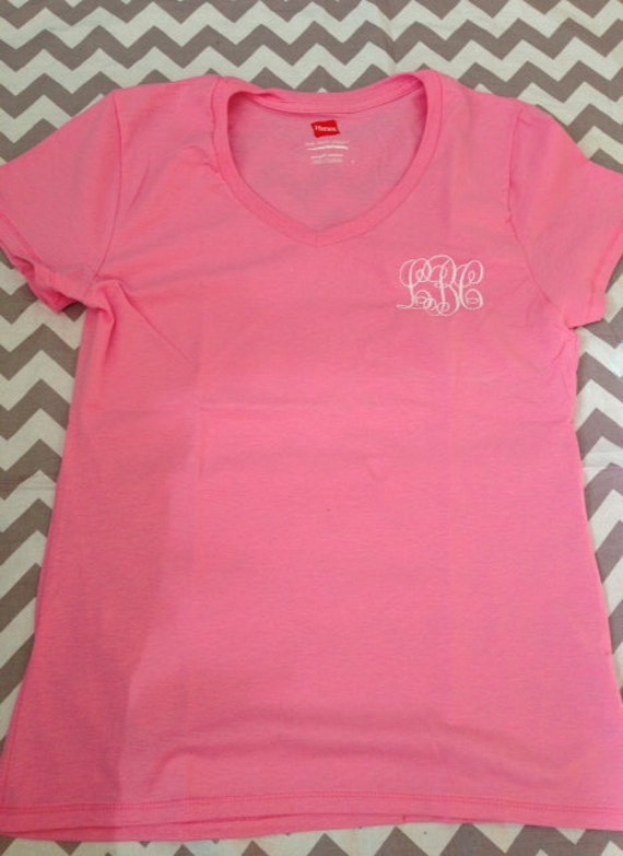 v neck monogram shirt