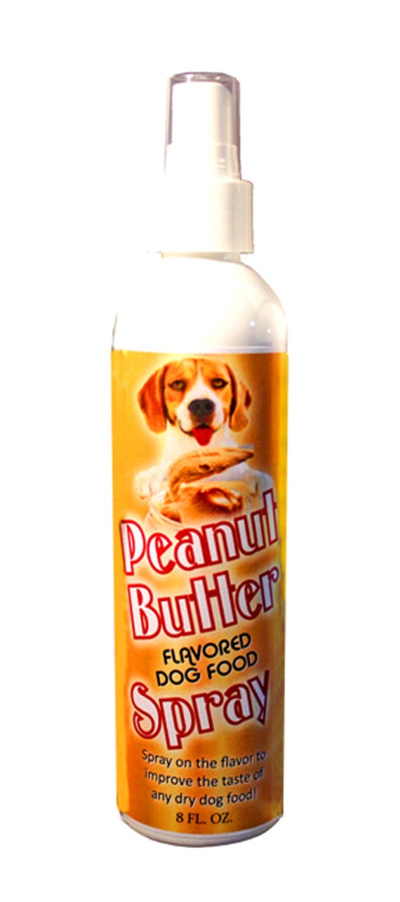 Peanut Butter flavored spray for dry dog food