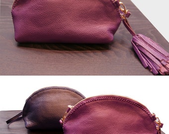 Versatile Leather Clutch: 3-in-1 purse with inner removable