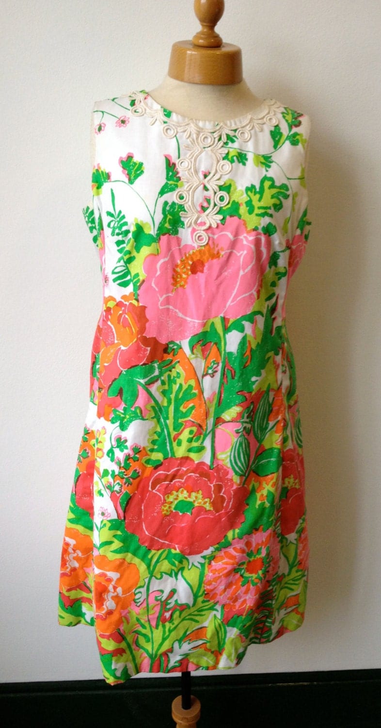 vintage 1960s Lilly Pulitzer The Lilly neon floral