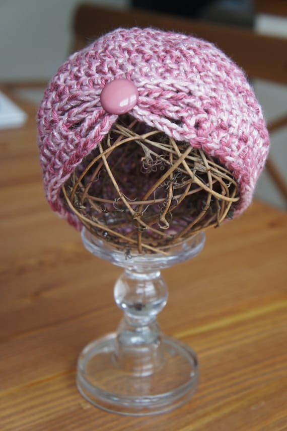 Rose and Pink Sparkle Baby Girl Hat