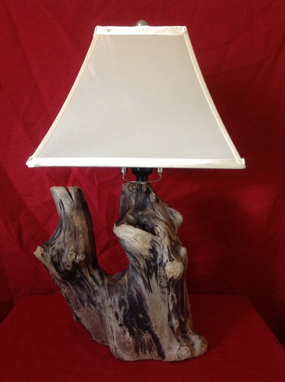 Driftwood Desk Table Lamp Ocean Beach Wood Nautical Sea Home