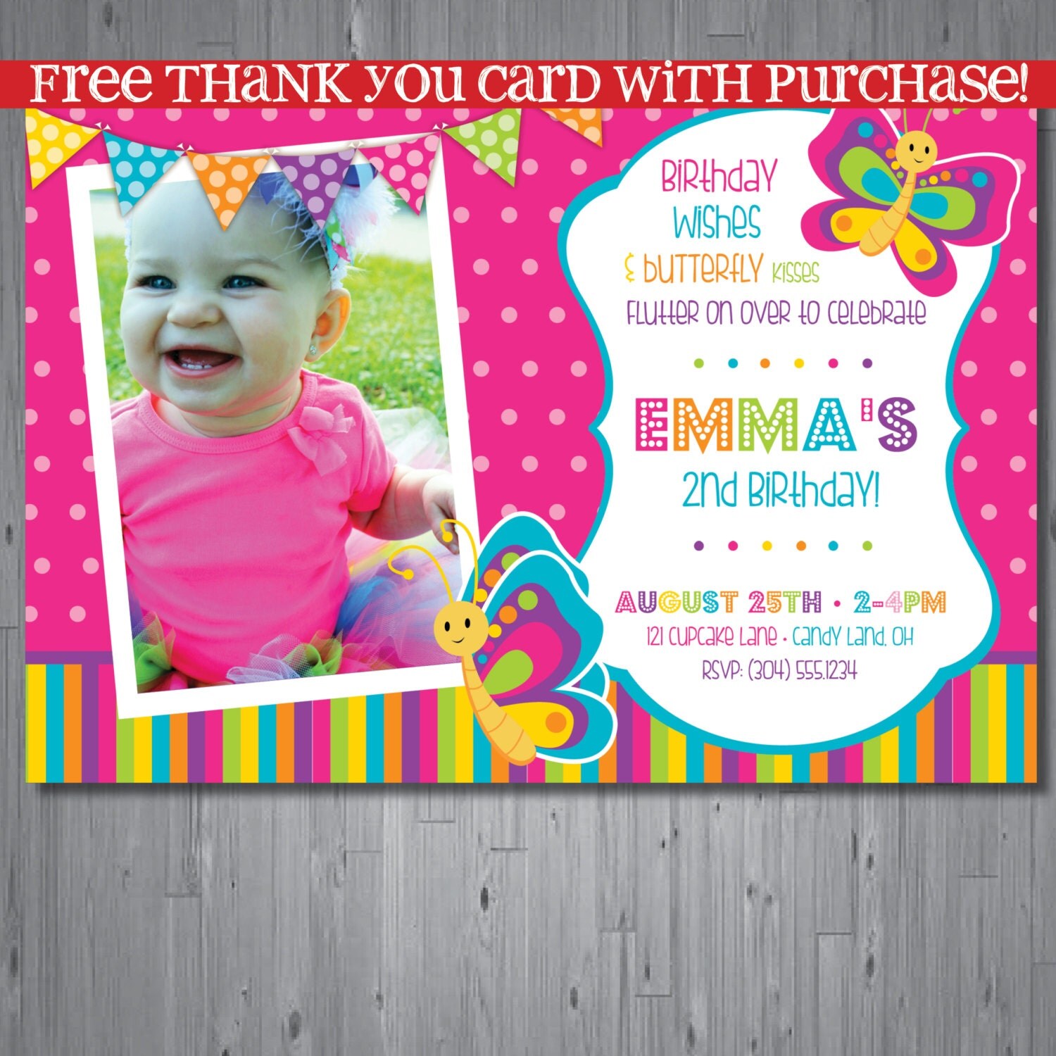 Butterfly birthday invitations, Butterfly birthday party, Birthday ...