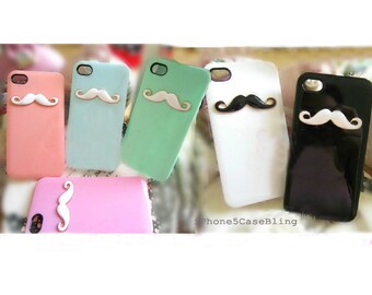 iPhone 5S case, iPhone 5 Case, iPhone 4 Case, iPhone 4s Case, mustache ...