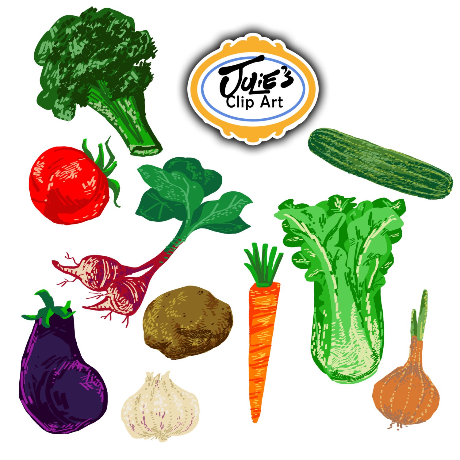 Graphic Image Veggie Clip Art