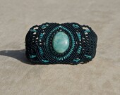 Macrame bracelet with Amazonite (natural stone)