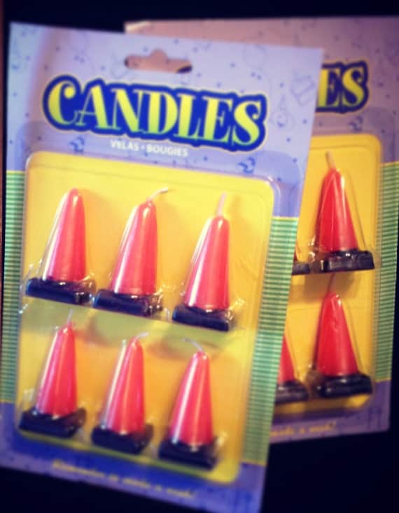 Sale on Cone Candles your Construction Truck Birthday Party