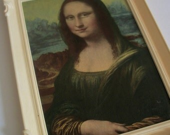 Vintage Framed Mona Lisa Reproduction
