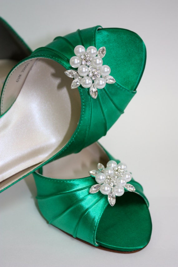 Emerald Shoes - Green Shoes - Wedding Shoes - Green Bridal Shoe ...