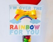 Valentine PRINTABLE Tag 'I'm Over The Rainbow For You' Valentine Tag (INSTANT DOWNLOAD) by Love The Day Il_170x135