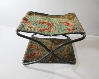 Antique Folding Buggy Seat, Child's Booster Seat, Magazine Holder, Primitive Decor, Wagon, Carriage, Sleigh