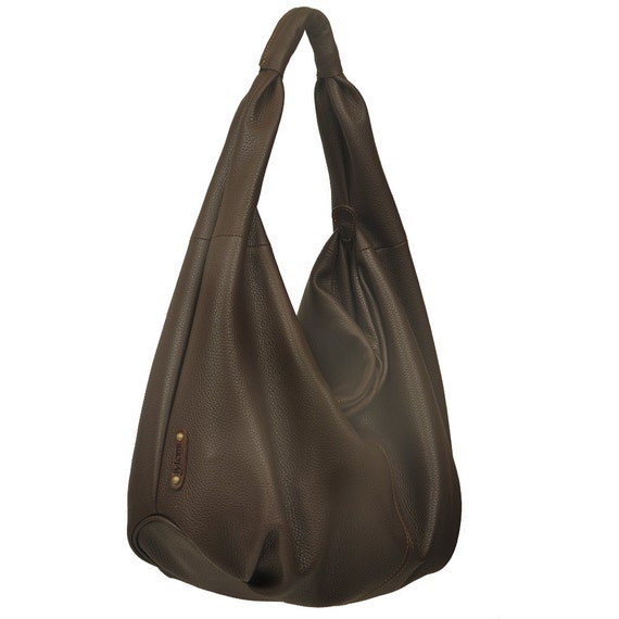 soft brown leather hobo bag