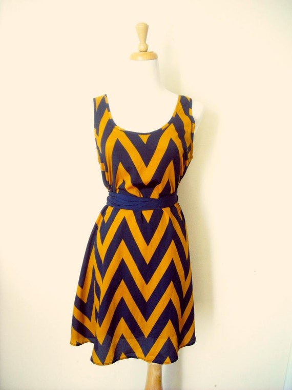 blue and mustard yellow outfit