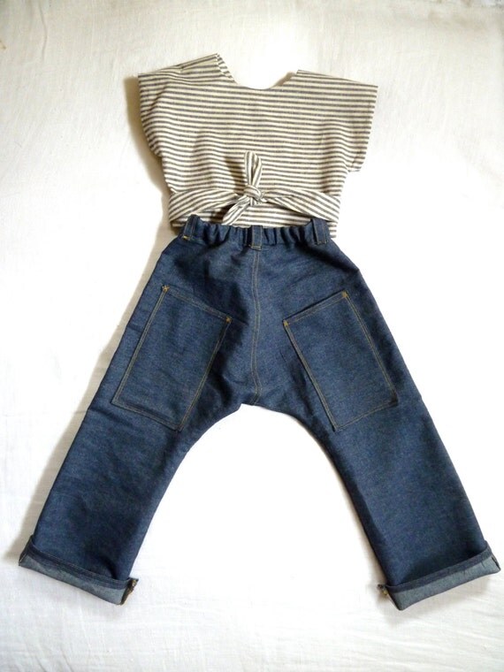 Items similar to Quilted Knee Patch Jeans Premium Denim on Etsy