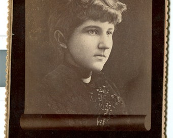 Carte de Visite, Photo Montage, Victorian Girl Photo, Sepia Tone, Victorian Photograph, Cabinet Photograph, 1900s Photograph, Creepy Photo