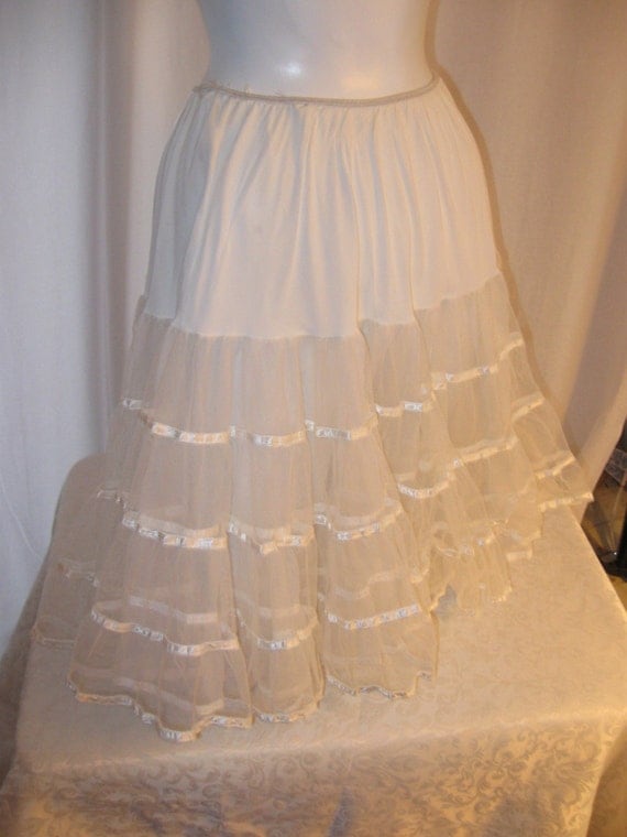 50's White Crinoline Half Slip