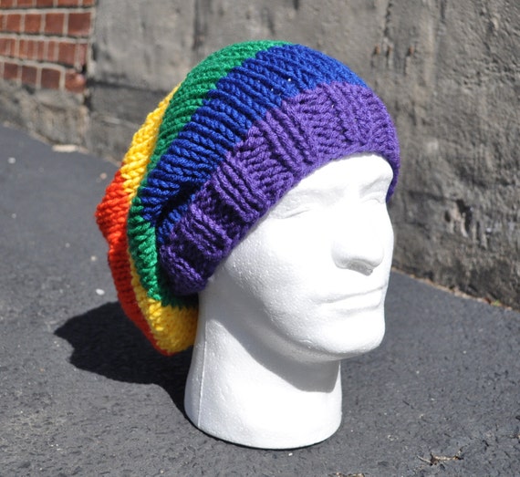 Reserved for Michael Unisex Gay Pride Hat Rainbow Striped