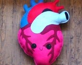 Happy Anatomical Heart Plush made to order BIG